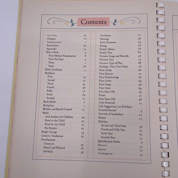 Vintage 1955 Baby Book Babys First Seven Years Record Blank Retro Yellow Cover - Picture 6 of 12